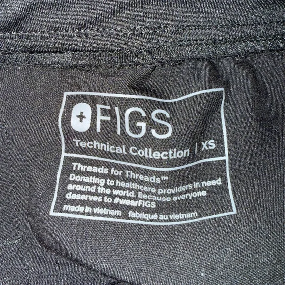 NWOT Figs Women's Zamora Black Technical Collection Pant Size: XS - Picture 11 of 13